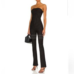 Superdown Black Flare Jumpsuit with Classic Style